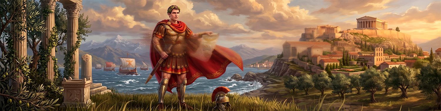 Alexander Casino — général romain, mer et temples antiques